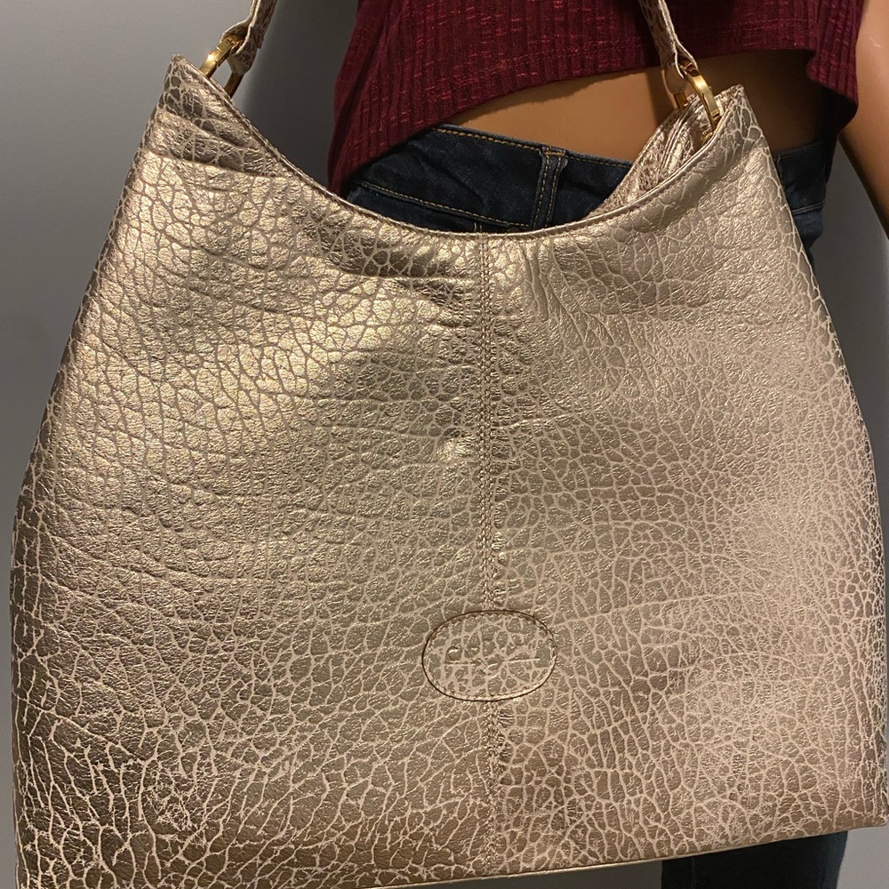 Carbotti Elegant Metallic Tote Bag